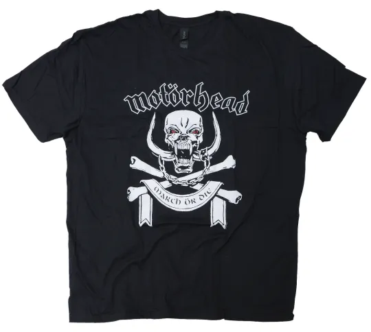 Motorhead Official March Or Die Lyrics T-Shirt
