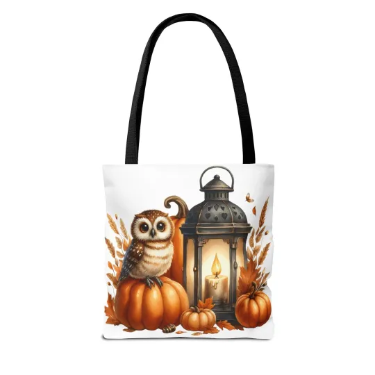 Gothic Owl Tote Bag - Witchy Halloween Bird Accessory