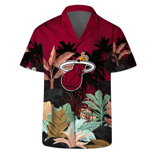 Miami Basketball Team Heats Hawaiian Button Down Shirt