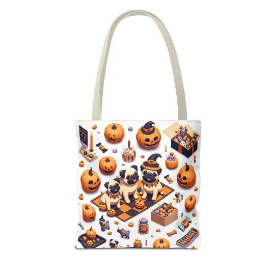 Halloween and Pugs Tote Bag