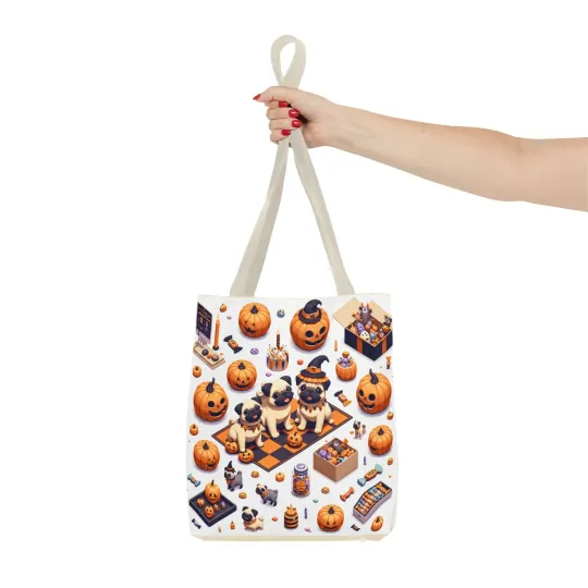 Halloween and Pugs Tote Bag