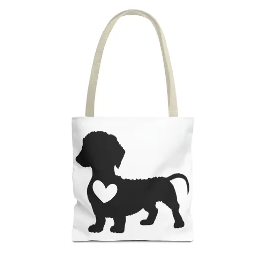 Dachshund Dog with a Heart Tote Bag (AOP)