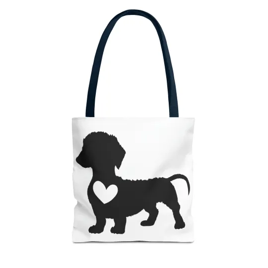 Dachshund Dog with a Heart Tote Bag (AOP)