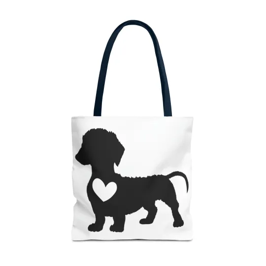 Dachshund Dog with a Heart Tote Bag (AOP)