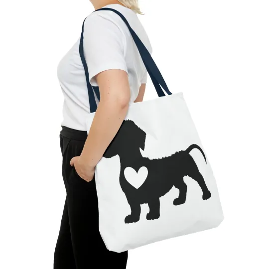 Dachshund Dog with a Heart Tote Bag (AOP)