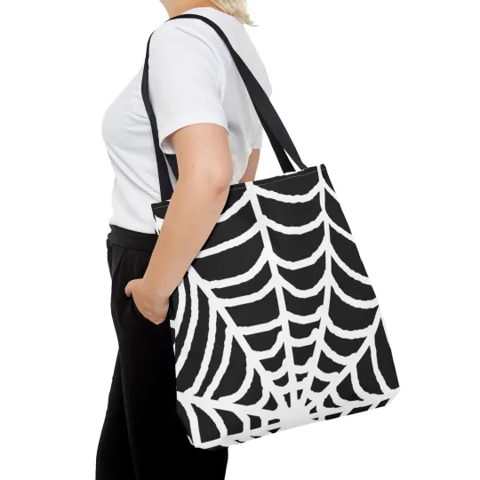 Halloween Spiderweb Tote Bag