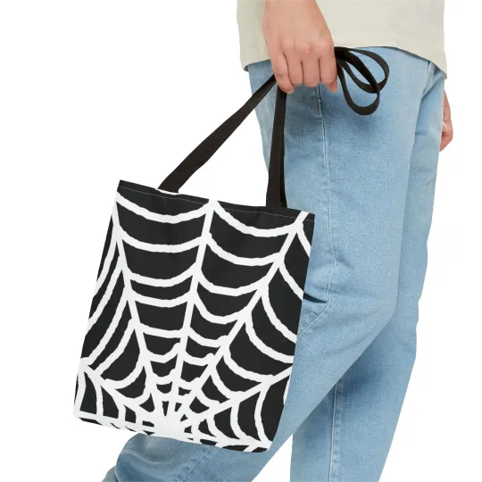 Halloween Spiderweb Tote Bag