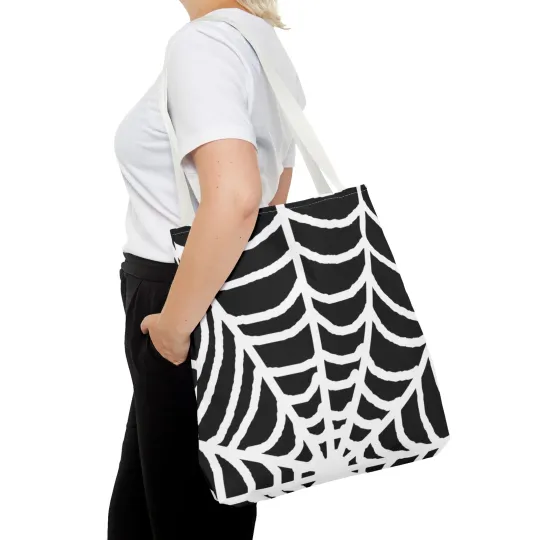 Halloween Spiderweb Tote Bag