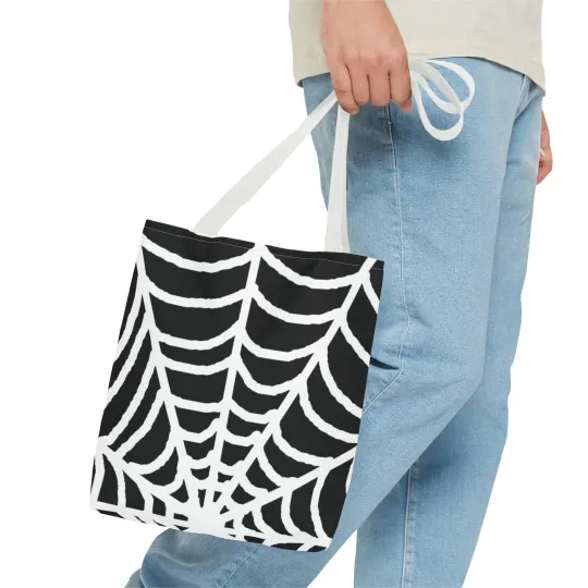 Halloween Spiderweb Tote Bag