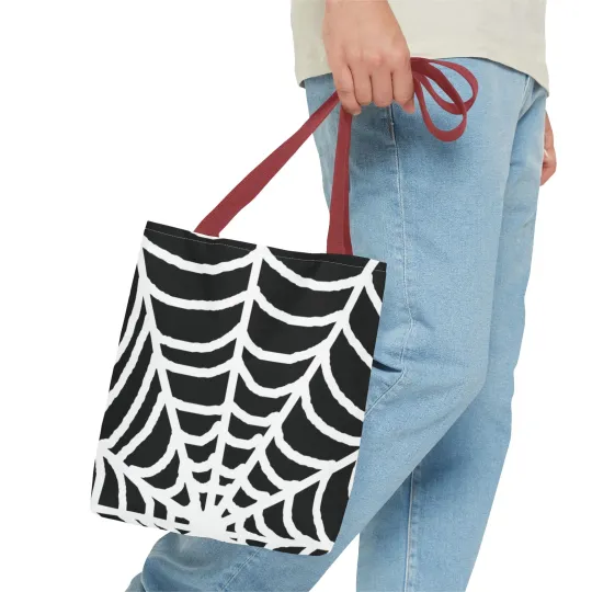 Halloween Spiderweb Tote Bag