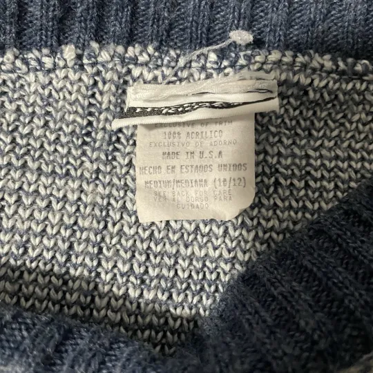 Vintage Huntington Ridge Ringer Sweater Medium Christmas Cottagecore Granny