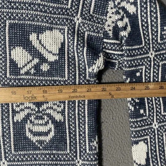 Vintage Huntington Ridge Ringer Sweater Medium Christmas Cottagecore Granny