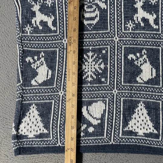 Vintage Huntington Ridge Ringer Sweater Medium Christmas Cottagecore Granny