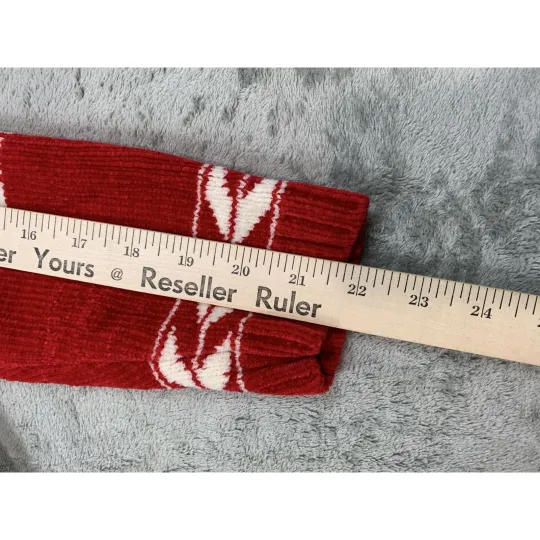 White Stag Ladies Medium Red Classic Ugly Christmas Sweater W Geometric Patterns