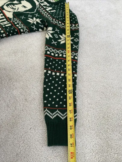 Elf Santa I Know Him Ugly Christmas Novelty Sweater Size M Holiday Cabincore