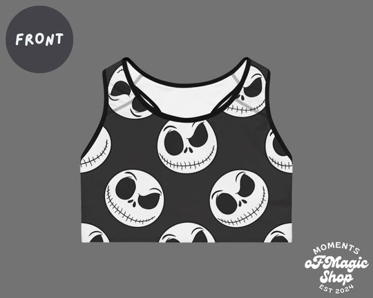 Jack Skellington Face Sports Bra