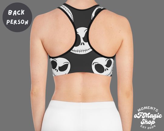 Jack Skellington Face Sports Bra