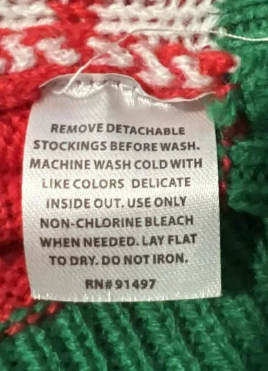 Christmas Party Sweater Dec. 25th Med UGLY sweater Fire place