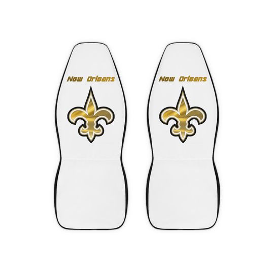New Orleans Saints Polyester Car Seat Covers White