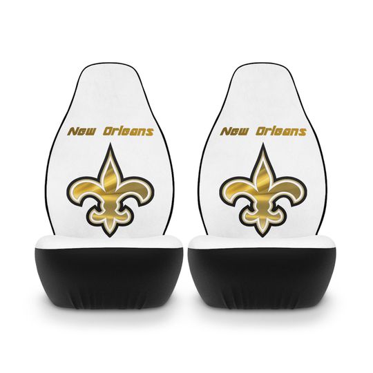New Orleans Saints Polyester Car Seat Covers White