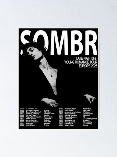 SOMBR EUROPE TOUR 2026 Poster