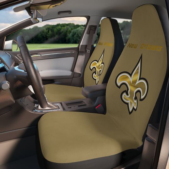 New Orleans Saints Polyester Car Seat Covers Gold