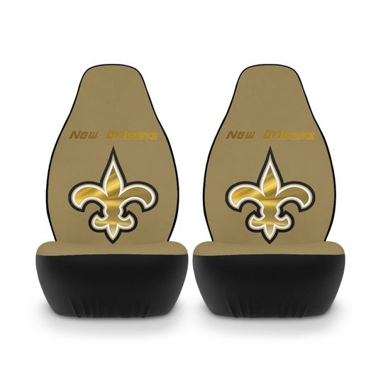 New Orleans Saints Polyester Car Seat Covers Gold