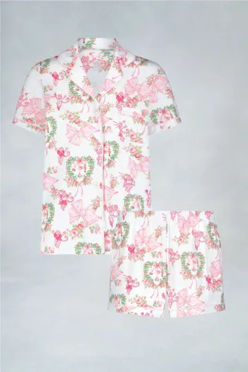 LoveShackFancy Merry Monkey Beaux  Pajamas PJs MEDIUM