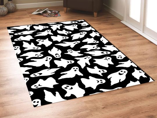 Halloween Ghost Rug, Horror Pattern Area Rug, Home Decor Rug, Modern & Popular Rug