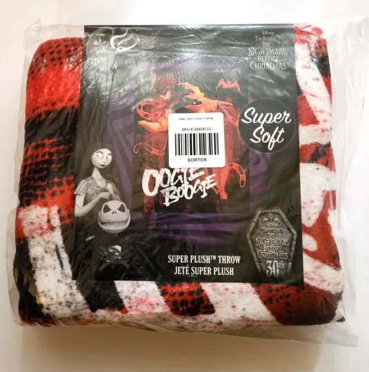 Nightmare Before Christmas Oogie Boogie Throw Blanket 48x60 Soft Fleece New