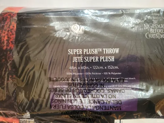 Nightmare Before Christmas Oogie Boogie Throw Blanket 48x60 Soft Fleece New