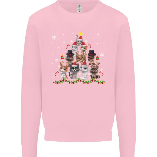 Christmas Cat Tree Men's Sweatshirt