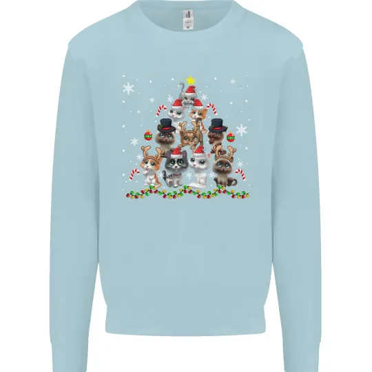 Christmas Cat Tree Men's Sweatshirt
