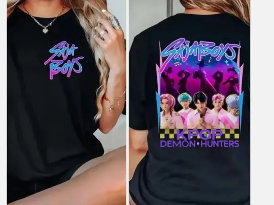 Kpop Demon Hunter Saja Boys Shirt, Huntrix Kpop Idol Tee, Demon Hunter Merch