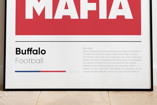 Buffalo Bills Football Poster - Iconic Printed Wall Art for Home & Living