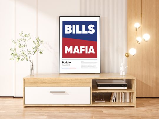Buffalo Bills Football Poster - Iconic Printed Wall Art for Home & Living