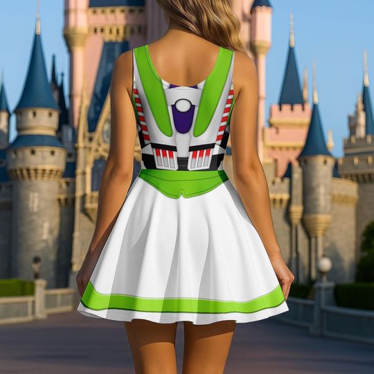 Buzz Lightyear Costume Skater Dress, Disneybound Space Ranger Cosplay