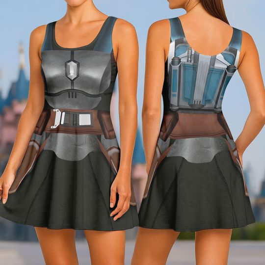 Bo-Katan Star Wars Skater Dress, Women's Mandalorian Costume