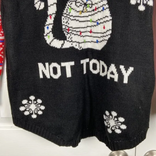 No Boundaries ugly Christmas cat sweater tunic womens XXL