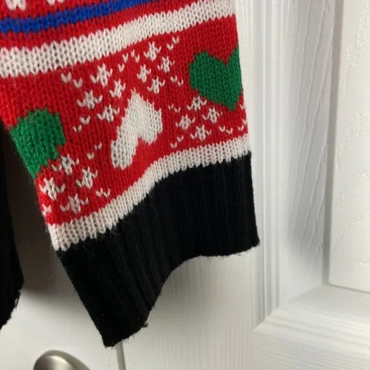 No Boundaries ugly Christmas cat sweater tunic womens XXL