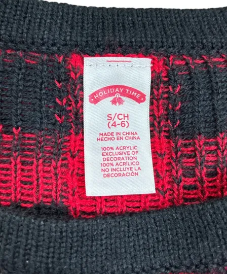 Holiday Time Ugly Christmas Sweater Women's Red  Rudolph Reindeer