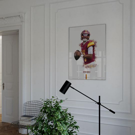 Jayden Daniels Washington Commanders Poster Football Wall Art Digital Download