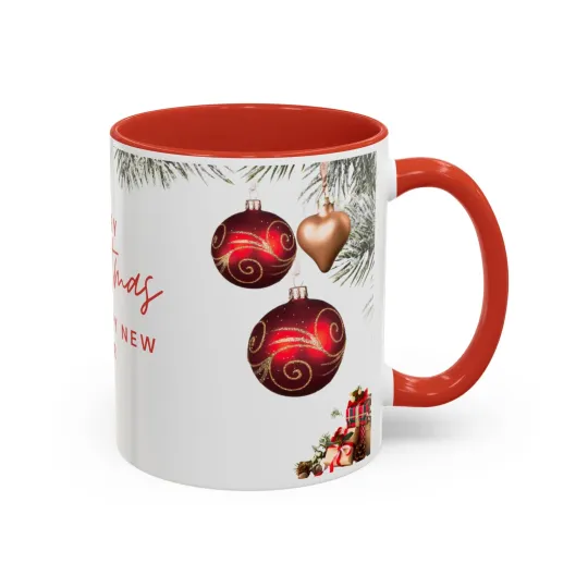 Mug, Enjoy Holidays, Merry Christmas festive accent drinkware cup for coffee
