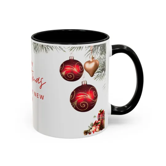 Mug, Enjoy Holidays, Merry Christmas festive accent drinkware cup for coffee