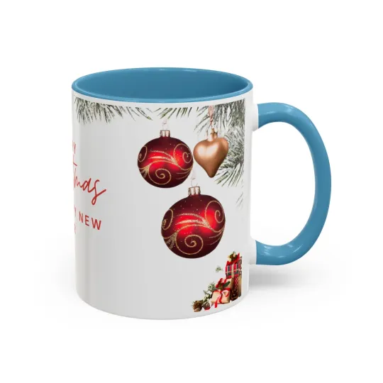 Mug, Enjoy Holidays, Merry Christmas festive accent drinkware cup for coffee