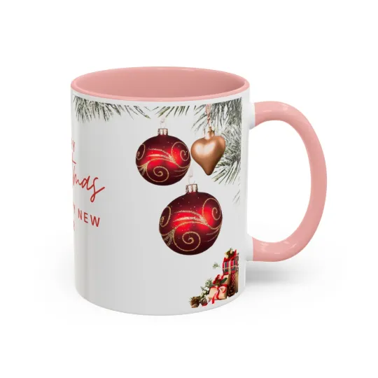 Mug, Enjoy Holidays, Merry Christmas festive accent drinkware cup for coffee