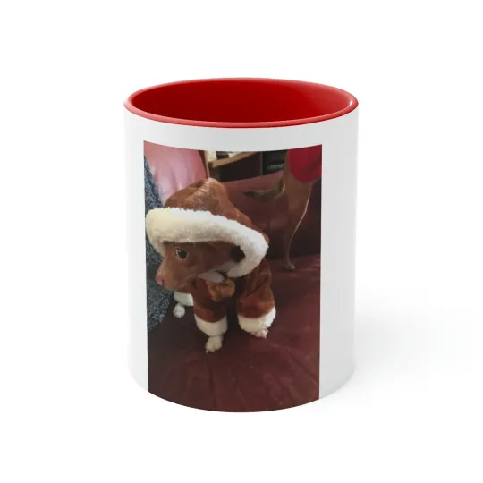 Accent Coffee Mug,   with Christmas Chihuahua