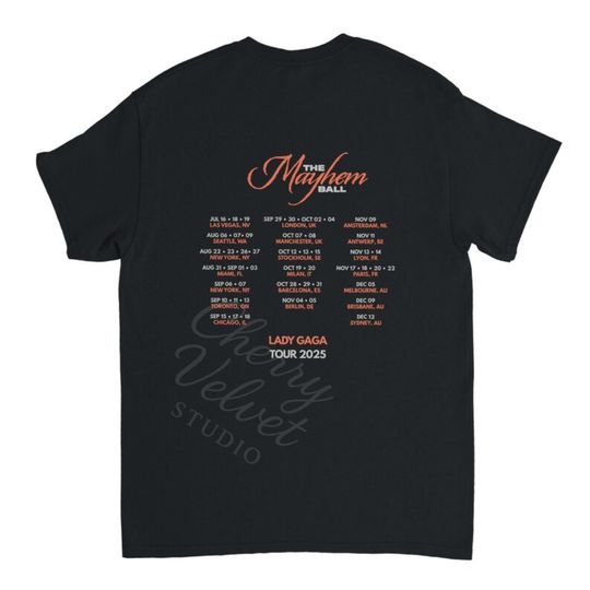 Ld ga Mayhem Ball Tour T-Shirt | Gaga Merch