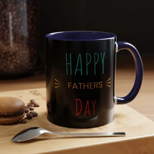 Happy father's day, Perfect gift, Accent Coffee Mug