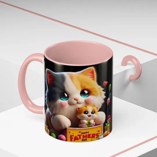 Happy father's day, Perfect gift, Accent Coffee Mug